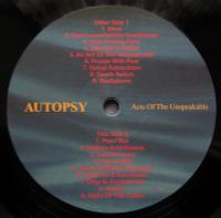 Autopsy – Acts Of The Unspeakable (LP, Album, RE, Ltd, RM, Num, Yel, Gat)
