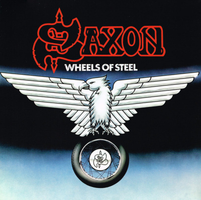 Saxon - Wheels Of Steel (LP, Album, Ltd, RE, Swirl)
