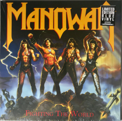 Manowar - Fighting the World (LP, Album, Ltd, RE)