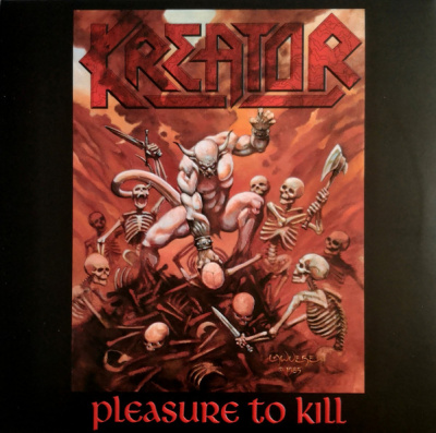 Kreator – Pleasure To Kill (LP, Album, Ltd, RE, Clear with Red Splatter)