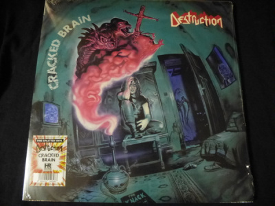 Destruction - Cracked Brain (LP, Album, RE, RP, Clear W/Red & Yel)